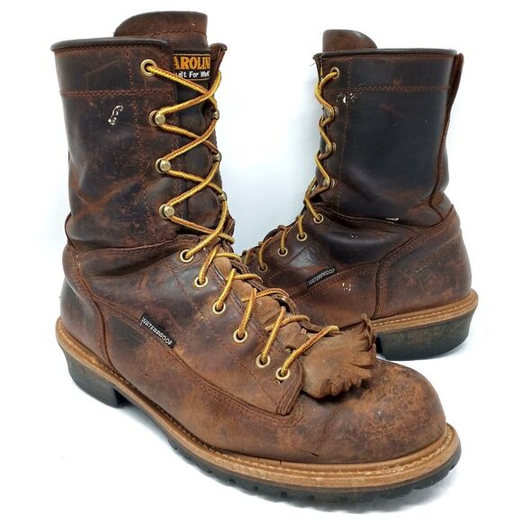 Carolina Other - Carolina Brown Leather Work Boots Mens 12D Safety Toe EH Waterproof